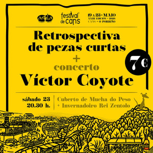 Entrada "Retrospectiva de pezas curtas `Coyote en filmes´ + Concerto de `Víctor Coyote´" 